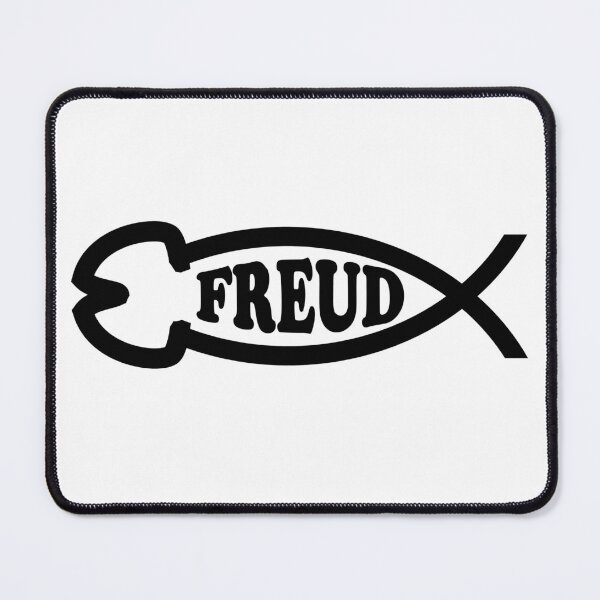 Item preview, Funny Nerdy Freud Phallic Fish Symbol Black Text designed and sold by MathWare MathClips.
