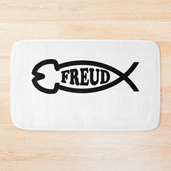 Item preview, Funny Nerdy Freud Phallic Fish Symbol Black Text designed and sold by MathWare MathClips.