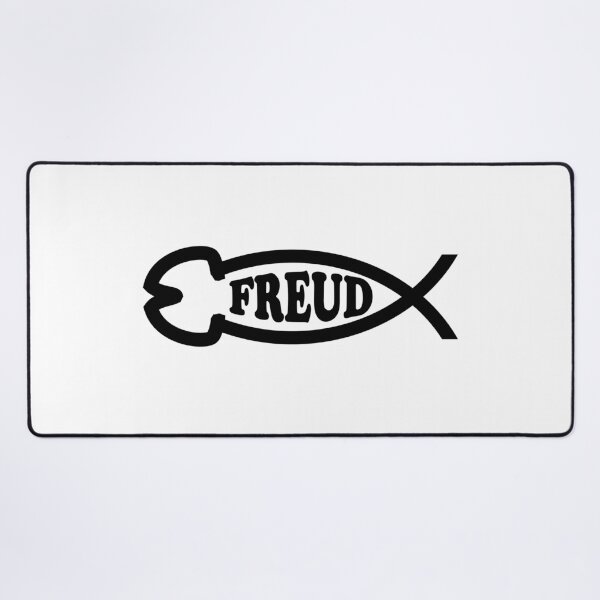 Item preview, Funny Nerdy Freud Phallic Fish Symbol Black Text designed and sold by MathWare MathClips.