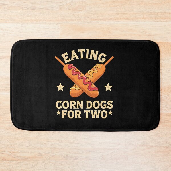 Item preview, Eating Corn Dogs For Two Street Food Corndog Lover Corndog designed and sold by IhanVaanMaArt.