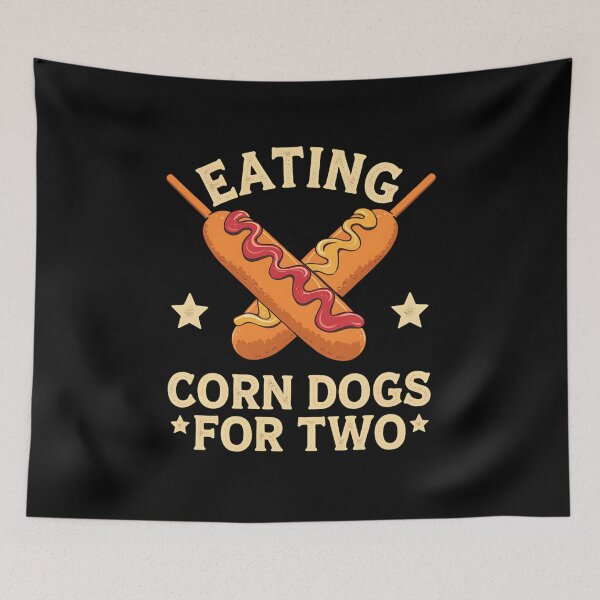 Item preview, Eating Corn Dogs For Two Street Food Corndog Lover Corndog designed and sold by IhanVaanMaArt.