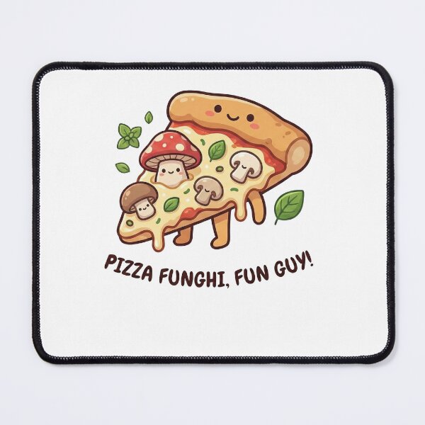 Item preview, Cute Kawaii Mushroom Pizza Funghi Pun designed and sold by k3rstman1.