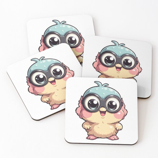 Item preview, Sticker Cute Nerdy Bird – Cartoon Character Sticker designed and sold by SoftyDesigns.