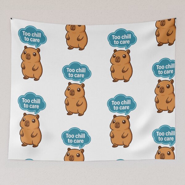 Item preview, Capybara Too Chill to Care – Cute Capybara  designed and sold by RetroPop23.