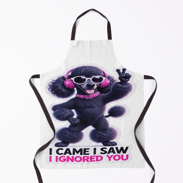Item preview, Sassy Black Poodle Diva Sticker: "I Came I Saw I Ignored You" Modern Design designed and sold by ARTCREATESHOP.
