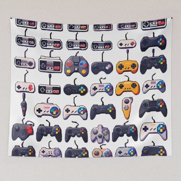 Item preview, Gaming Controller Evolution Retro Timeline History Art designed and sold by DrawDrip.