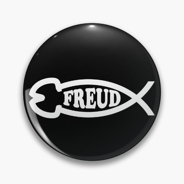 Item preview, Funny Nerdy Freud Phallic Fish Symbol White Text designed and sold by MathWare MathClips.