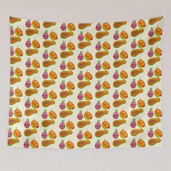 Item preview, dragon fruit, pitaya, mango, papaya, exotic designed and sold by AestheticsTime.