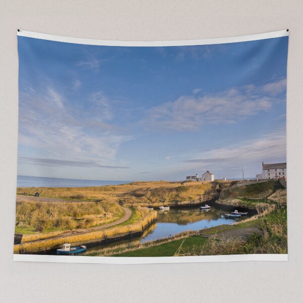 Item preview, Seaton Sluice Harbour in Winter Sunshine designed and sold by Violaman.