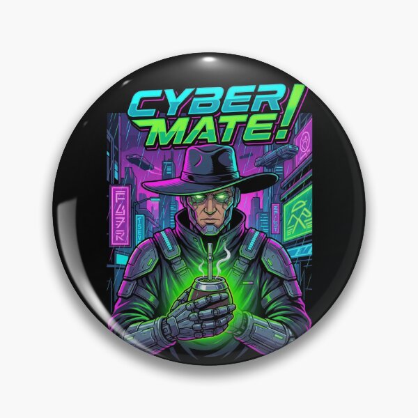 Item preview, Cyber Mate - Futuristic Cyborg Drinking Yerba Mate designed and sold by flamini.