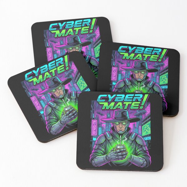 Item preview, Cyber Mate - Futuristic Cyborg Drinking Yerba Mate designed and sold by flamini.