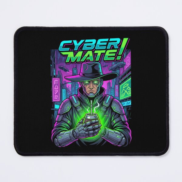 Item preview, Cyber Mate - Futuristic Cyborg Drinking Yerba Mate designed and sold by flamini.