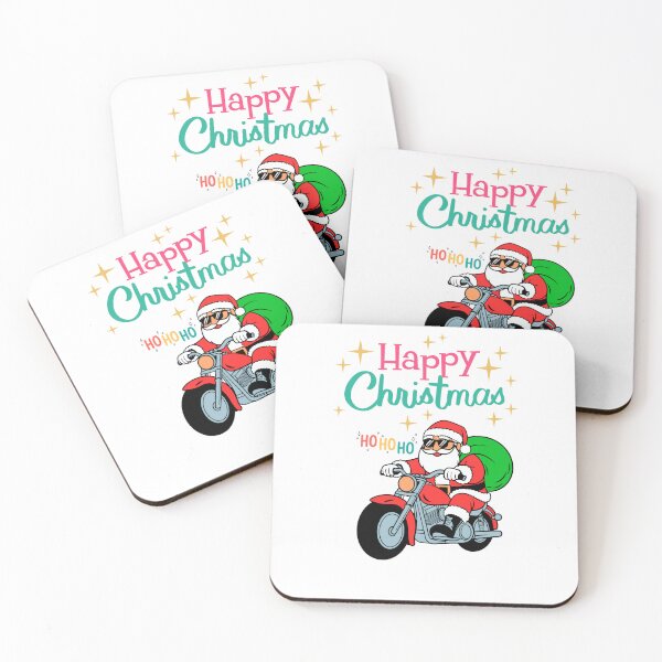 Item preview, Happy Christmas Santa on Motorcycle Animated hohoho designed and sold by PrimaBrandLTD.