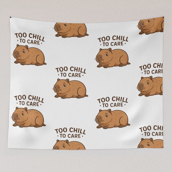 Item preview, Capybara Too Chill to Care – Relaxed Capybara  designed and sold by RetroPop23.