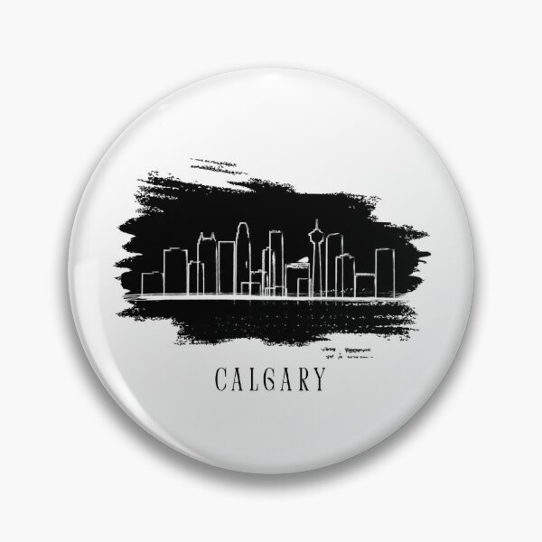 Item preview, Calgary T Shirt - Midnight Skyline Silhouette Design - Minimalist Urban Tower Design designed and sold by PowerKanjiFit.