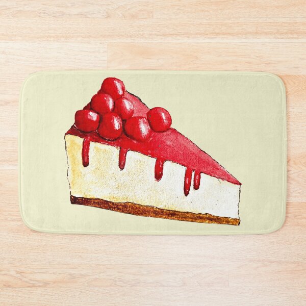 Item preview, cheesecake, dessert, cake, cherry, watercolor designed and sold by AestheticsTime.