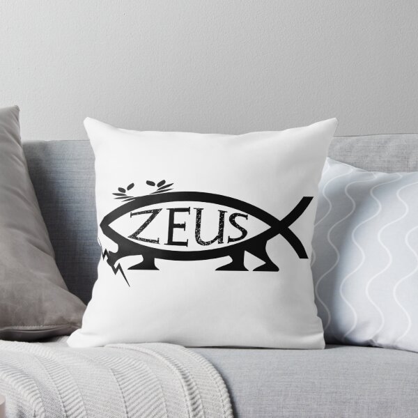 Item preview, Funny Nerdy Zeus Fish Symbol Greek Mythology Fan Black Text designed and sold by MathWare MathClips.