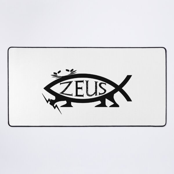 Item preview, Funny Nerdy Zeus Fish Symbol Greek Mythology Fan Black Text designed and sold by MathWare MathClips.