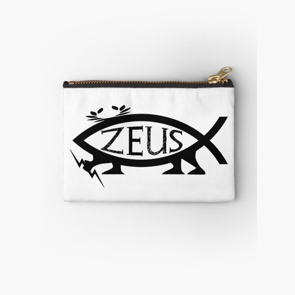 Item preview, Funny Nerdy Zeus Fish Symbol Greek Mythology Fan Black Text designed and sold by MathWare MathClips.