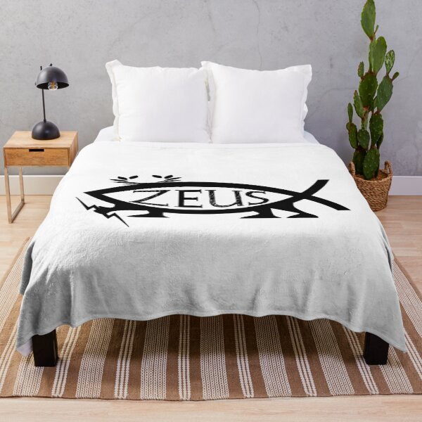 Item preview, Funny Nerdy Zeus Fish Symbol Greek Mythology Fan Black Text designed and sold by MathWare MathClips.