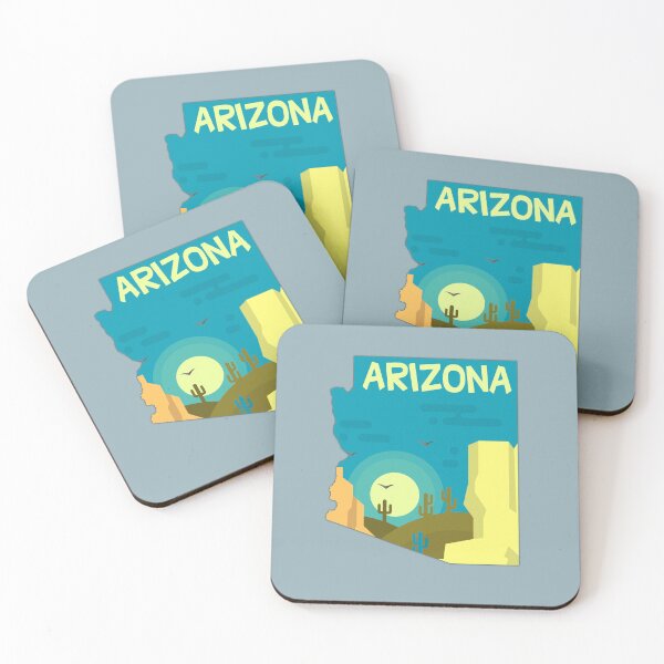 Item preview, Vintage Arizona Sunset Desert Dream – State Outline Travel Souvenir designed and sold by mashmosh.