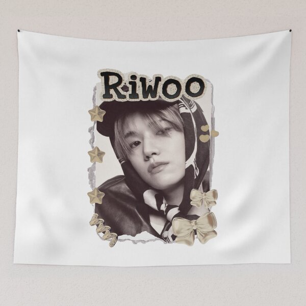 Item preview, BoyNextDoor Riwoo Kpop Boy group Celebrity Illustration korean pop art Scrapbook Collage Cozy Y2K Vintage Design designed and sold by HELL0WBELLO.