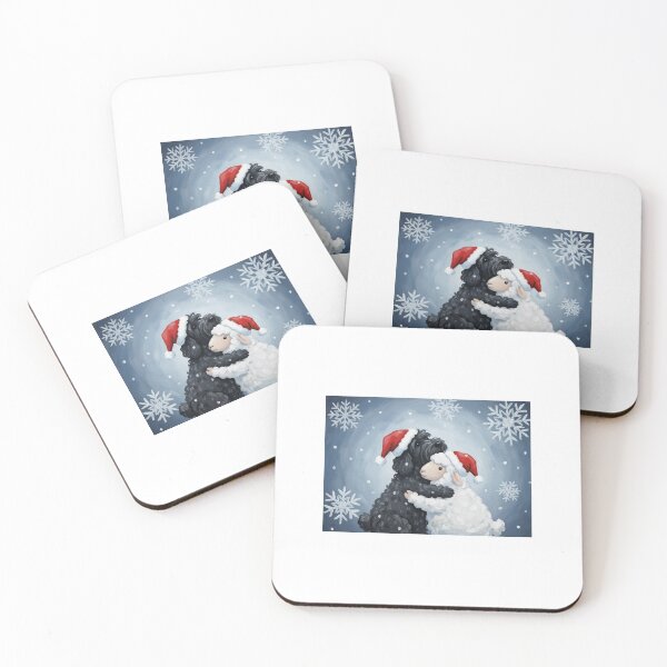 Item preview, Cute christmas puli dog and sheep cartoon illustration  designed and sold by mayatA-rt.