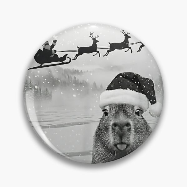 Item preview, Capybara Selfie with Santa Funny Christmas for Men Women Kids designed and sold by UniTeeCo.