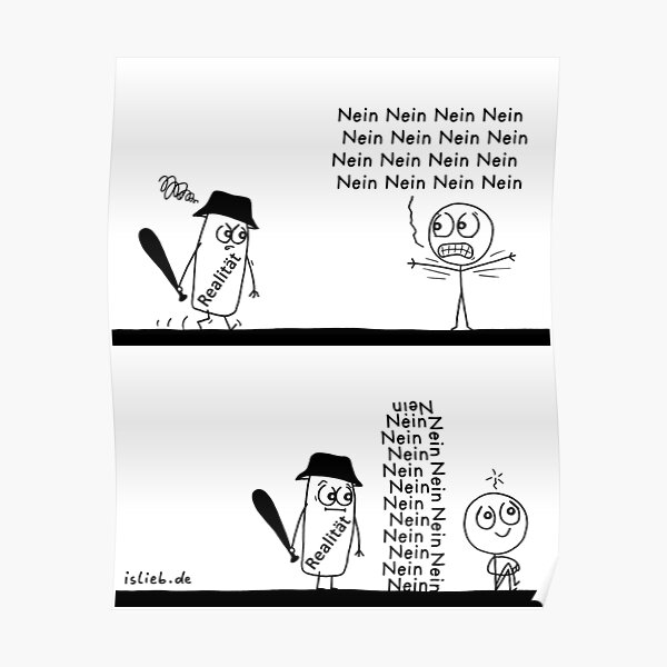 Verneinung islieb Comic Poster