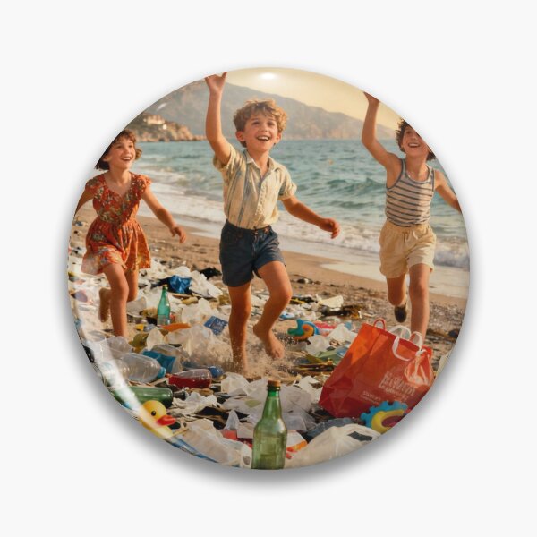 Item preview, Kids Playing With Plastic Waste designed and sold by Mantramontics.