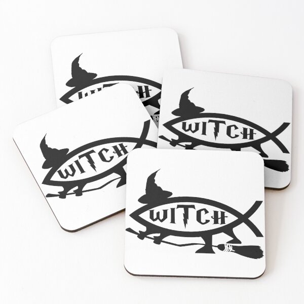 Item preview, Funny Nerdy Witch Fish Symbol Fantasy Fan Skeptic Black Text designed and sold by MathWare MathClips.