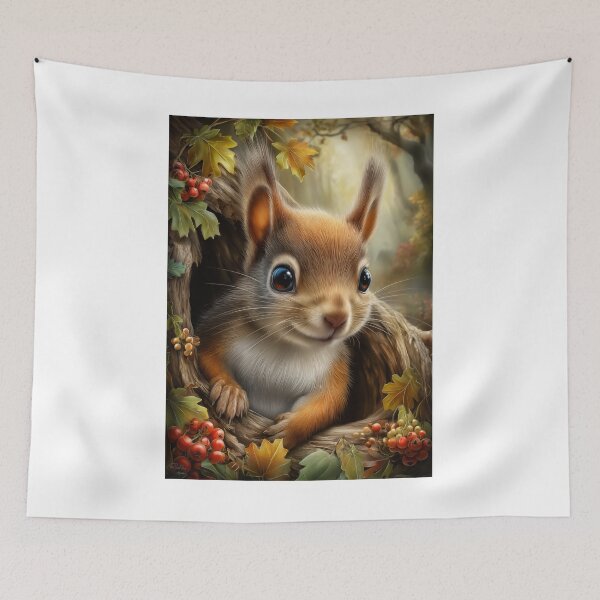 Item preview, Red Squirrel in Tree Hollow designed and sold by PetsArt.