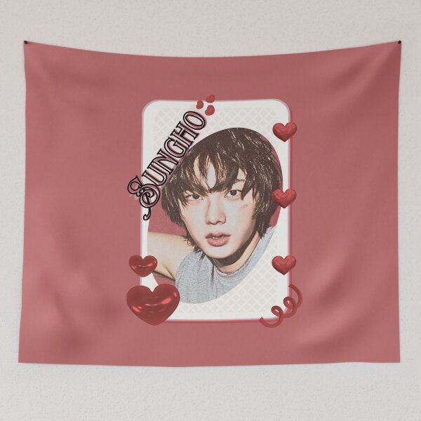 Item preview, BoyNextDoor Sungho Kpop Boy group digital art korean pop art Red Aesthetic Collage Design designed and sold by AJUNICE STUDIO.