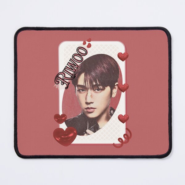 Item preview, BoyNextDoor Riwoo Kpop Boy group digital art korean pop art Red Aesthetic Collage Design designed and sold by AJUNICE STUDIO.