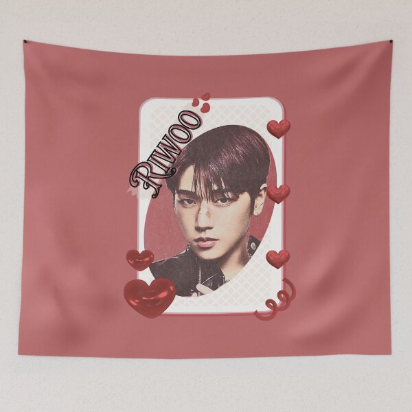 Item preview, BoyNextDoor Riwoo Kpop Boy group digital art korean pop art Red Aesthetic Collage Design designed and sold by AJUNICE STUDIO.