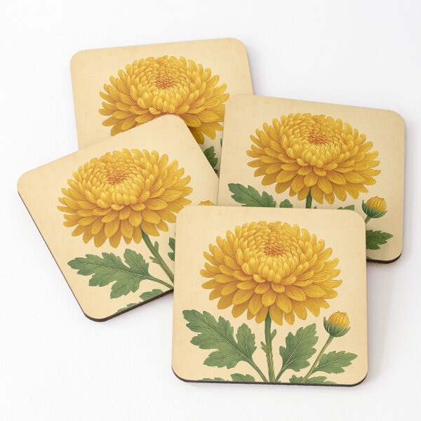 Item preview, Vintage Chrysanthemum Botanical Print designed and sold by Then & Now Flora.