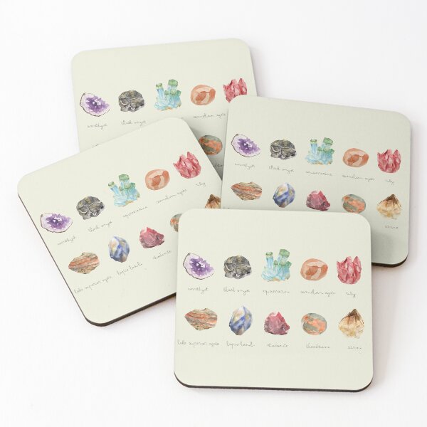 Item preview, Watercolor Crystal Chart designed and sold by Pastel Agate Co.