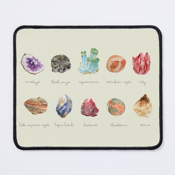 Item preview, Watercolor Crystal Chart designed and sold by Pastel Agate Co.