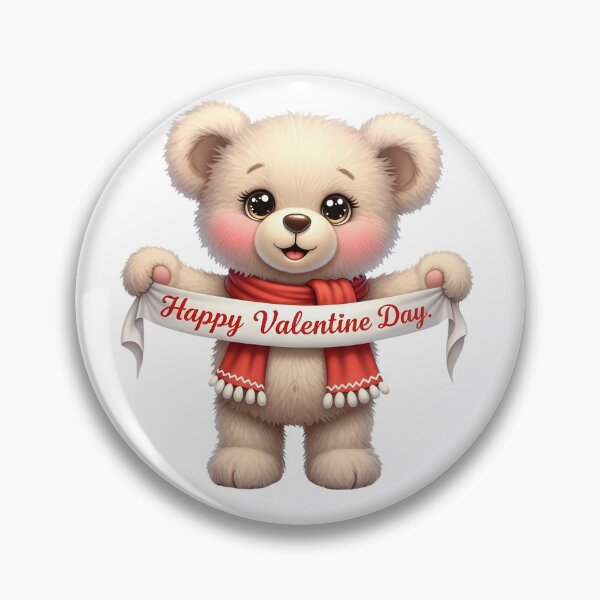 Item preview, Valentine Bear with Red Scarf – Fluffy Teddy Bear Illustration for Love Gifts, Romantic Stickers & Valentine Decor designed and sold by Ellen'Studio.