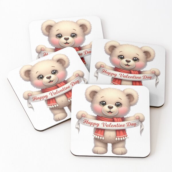 Item preview, Valentine Bear with Red Scarf – Fluffy Teddy Bear Illustration for Love Gifts, Romantic Stickers & Valentine Decor designed and sold by Ellen'Studio.