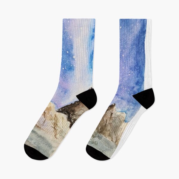 Item preview, mountains, sky, night, the magic of the Northern Lights designed and sold by AestheticsTime.