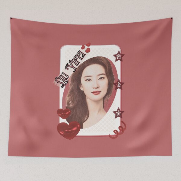 Item preview, Liu Yifei (刘亦菲) Portrait Chinese Actress Art Chinese Celebrity Illustration portrait illustration Red Aesthetic Collage Design designed and sold by AJUNICE STUDIO.