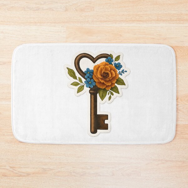 Item preview, Heart Key with Flowers designed and sold by Yomere.