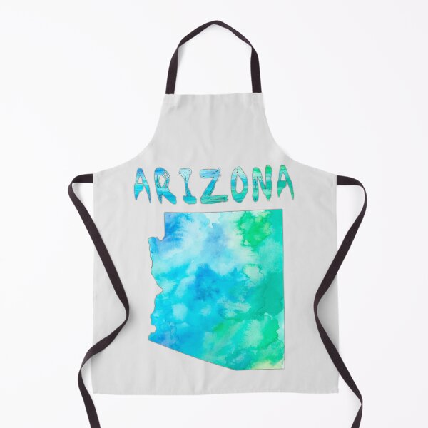 Item preview, Arizona Watercolor Wanderlust: Blue & Green State Outline Art designed and sold by mashmosh.
