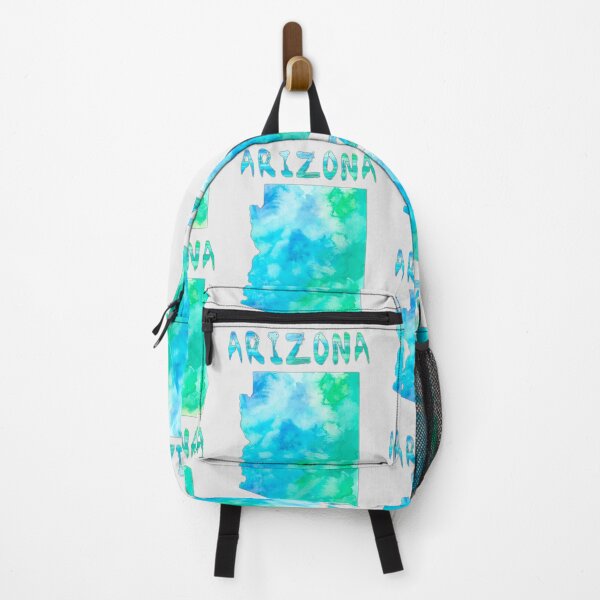 Item preview, Arizona Watercolor Wanderlust: Blue & Green State Outline Art designed and sold by mashmosh.