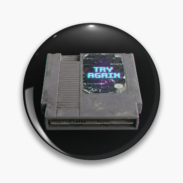Item preview, Retro Game Cartridge Glitch - Try Again 90s Aesthetic designed and sold by Finik-store.