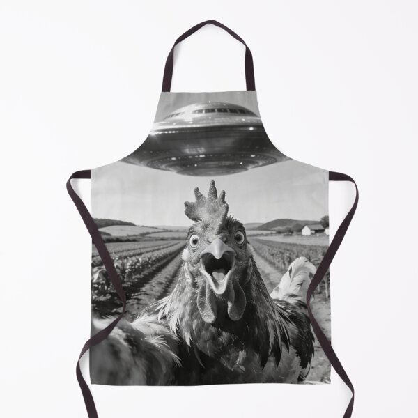 Item preview, Alien UFO Chicken Art Abduction SciFi Humor, Chicken Selfie Funny designed and sold by MasCorner.