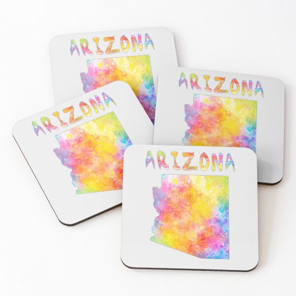 Item preview, Arizona Watercolor Splash Map - Vibrant & Artsy State Outline designed and sold by mashmosh.