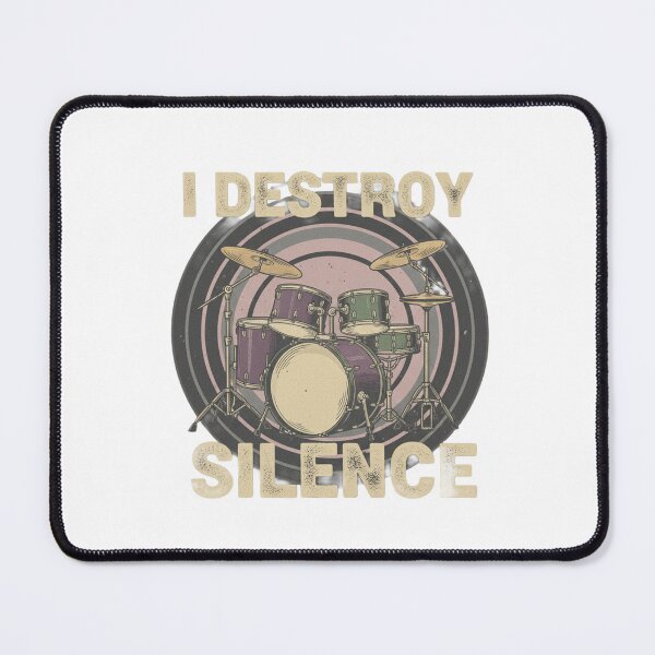 Item preview, I Destroy Silence Drummer Kit - Vintage Rock Band Tee designed and sold by Merchifyme2000.