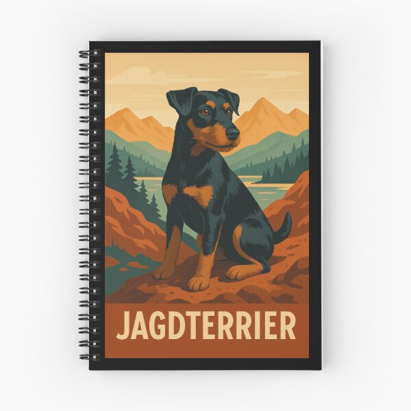 Item preview, Jagdterrier Retro Hunting Dog Art designed and sold by Flying Doggo.